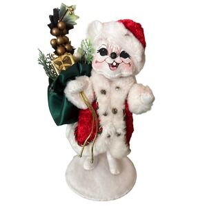 VTG Annalee 8" White Christmas Mouse 1999 75th Anniversary Collection